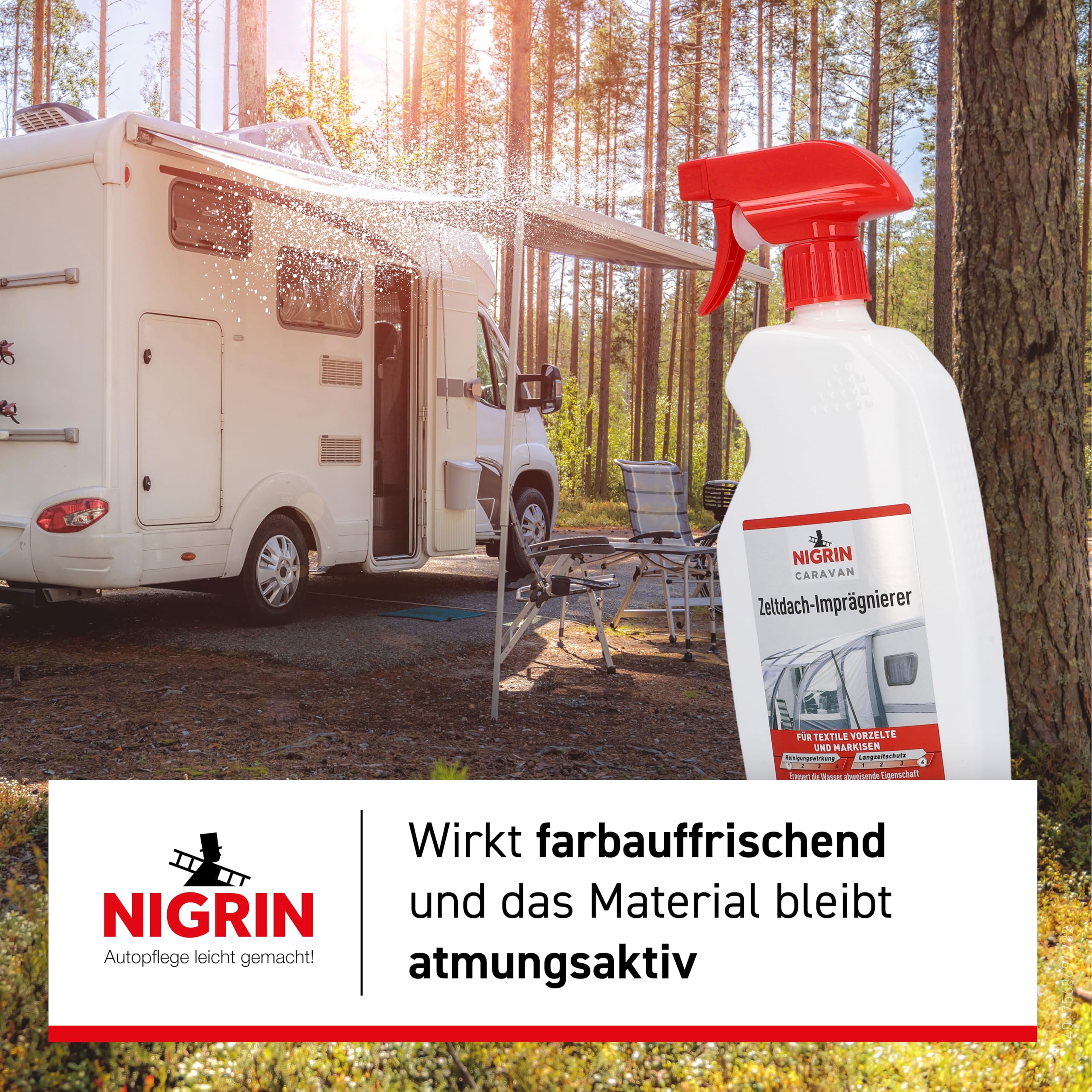 NIGRIN 20246 Caravan Markisen- und Zelt Imprägnierer 0,75 Liter Drogerie & Körperpflege