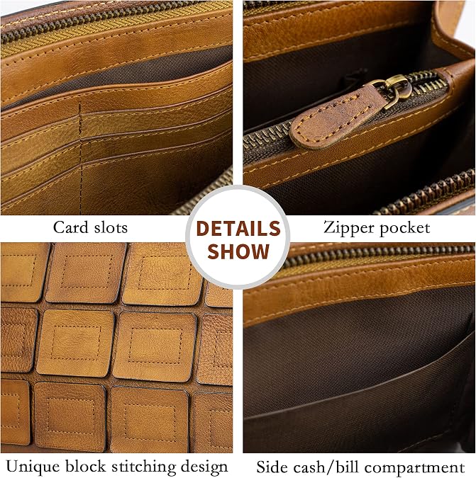 Crossbody Bags for Women Handmade Shoulder Bag Leather Purse Vintage Designer Satchels Handbag