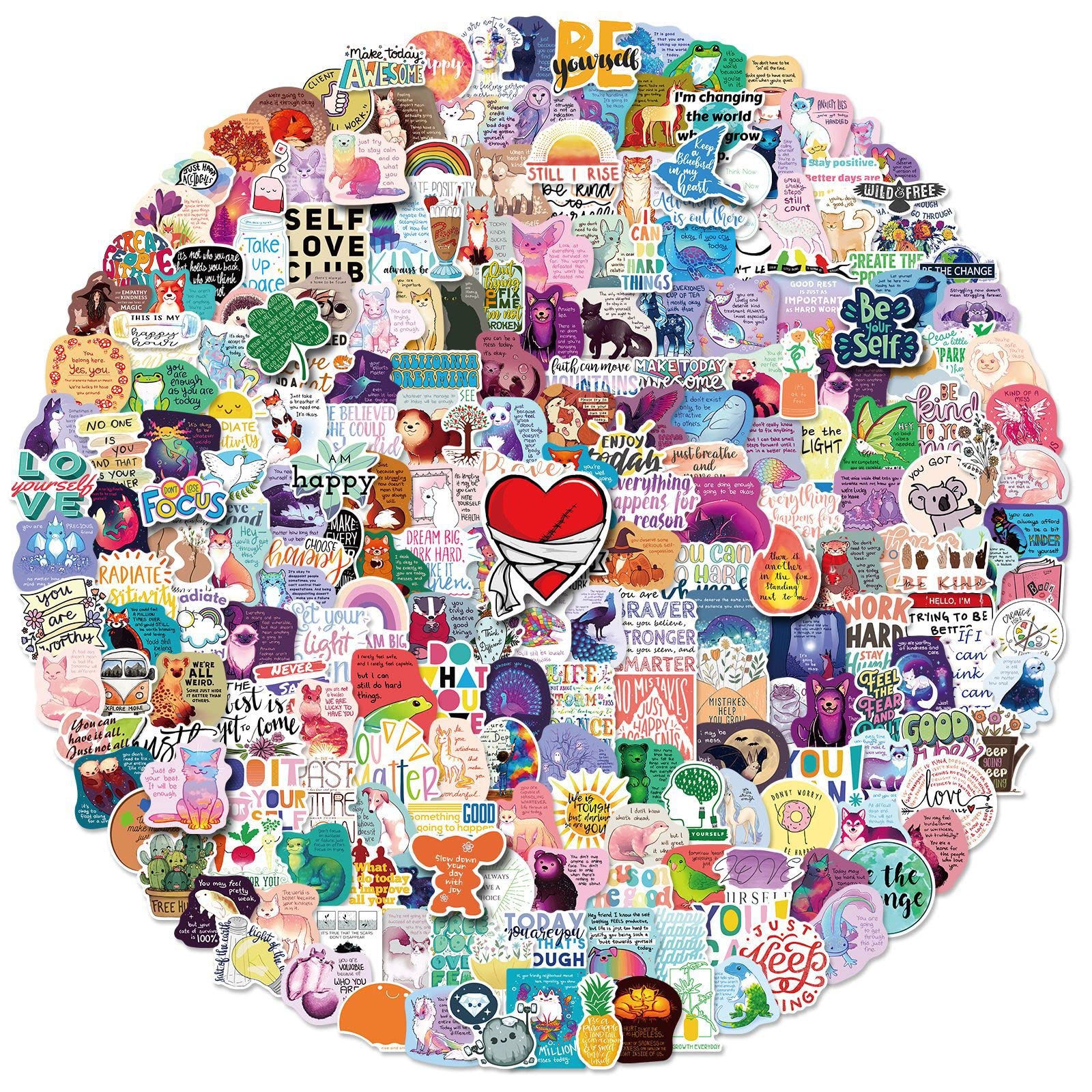 300Pcs Positive Inspirational Words Stickers Pack, Motivational Quotes Decals for Kids Teens, Adults, Schools, Rewards - Image 2