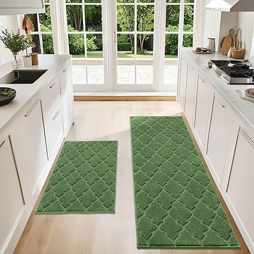 Miniatura 76 de COSY HOMEER Tapetes suaves de cocina para el frente del fregadero, alfombras súper absorbentes y tapete antideslizante de 20 x 59 pulgadas, lavable