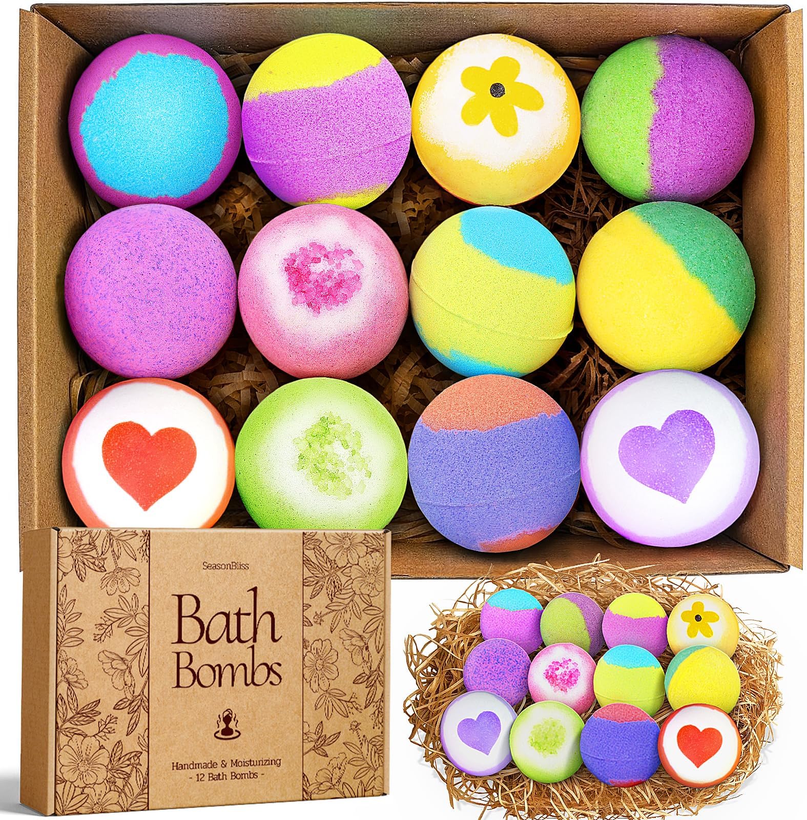 Amazon.com: Mother's Day Bath Bomb Gift Set – 10 Handmade Bath Bombs ...
