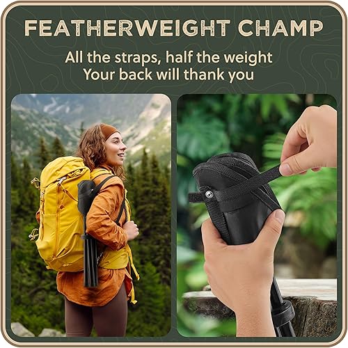 Miniatura 6 de Trípode plegable taburete de 13.4 pulgadas - Asiento ultra portátil, mejor para jóvenes + bolsillo - Taburete de campamento de 1 libra, taburete de