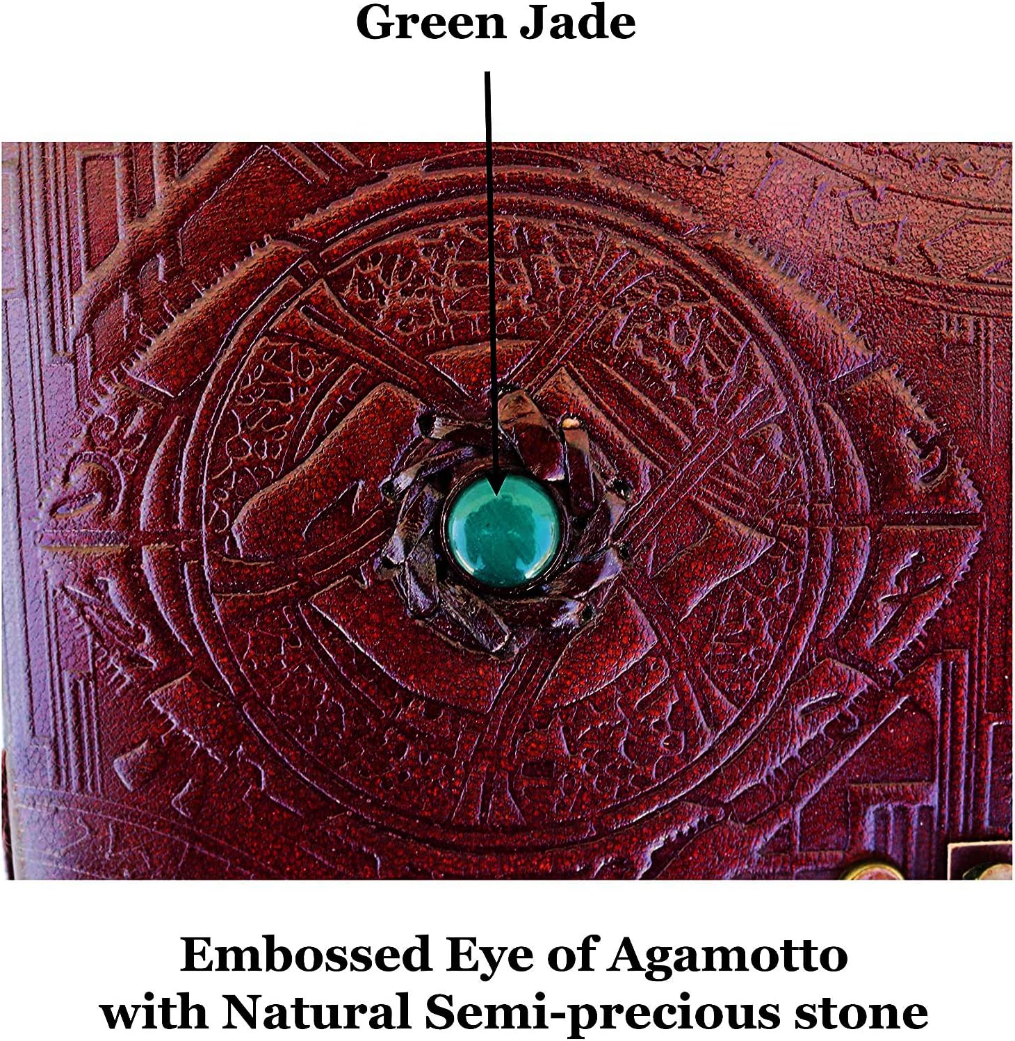 DOCTOR STRANGE Eye of Agamotto embossed Handmade Stone Leather Journal Art Sketchbook Travel diary with Vintage lock Latch