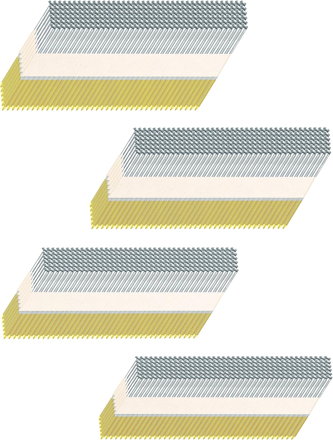 34°Framing Nails,D Head Nail Pack,Hot Dipped Galvanized Paper Tape Strip Nails,Ring Shank,for 30 to 34 Degree Framing Nailer(2",2-1/2",3", 3-1/2",960-Pack)