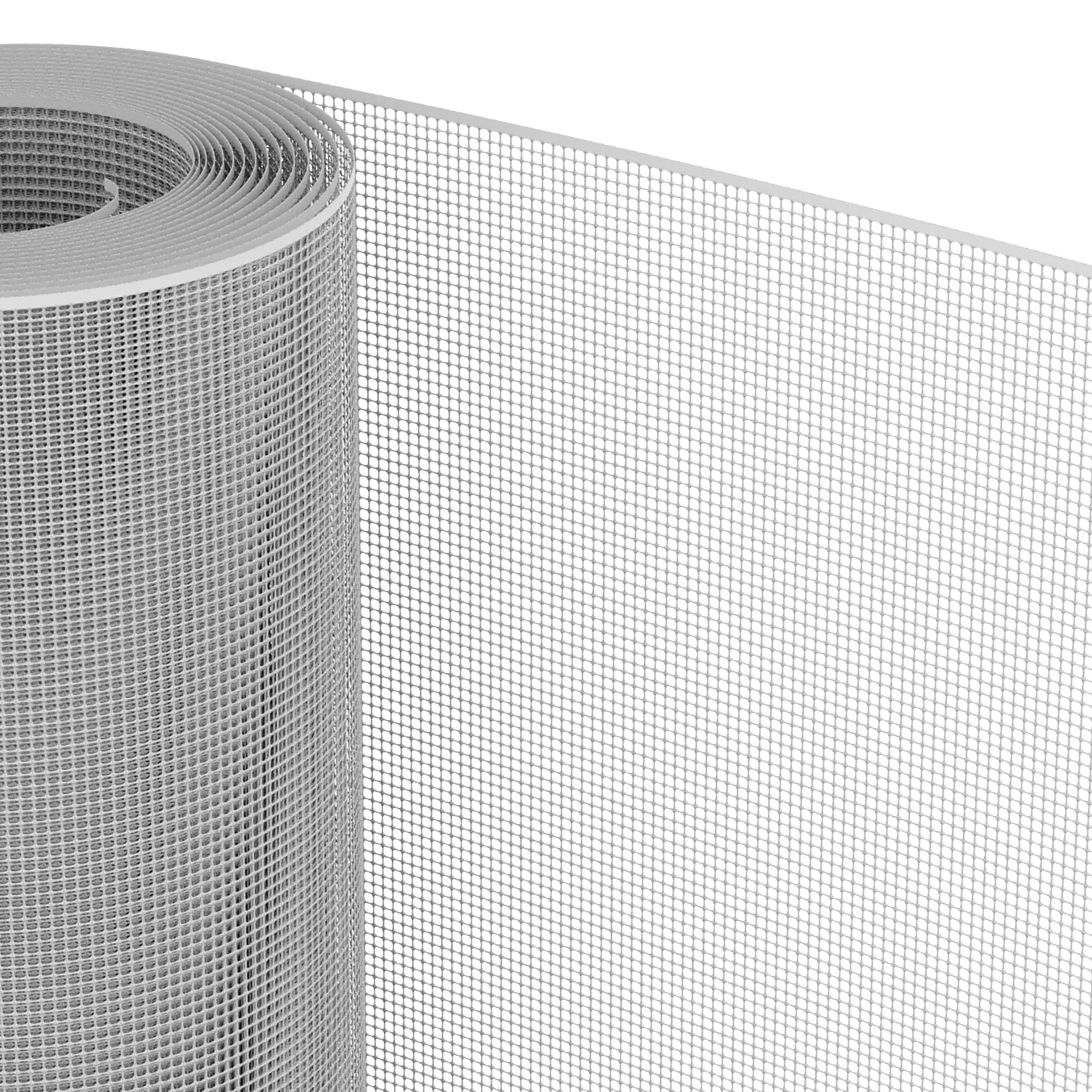 Tenax Quadra 05 Argento 1,00 x 5 m, Rete Protettiva in Plastica per Balconi, Cancelli e Recinzioni
