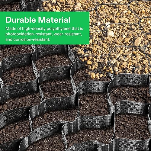 Miniatura 2 de VIVOSUN Rejilla de tierra de 2 pulgadas de profundidad, 9 x 17 pies, celda geográfica de polietileno de alta densidad, 1885 libras por pie cuadrado