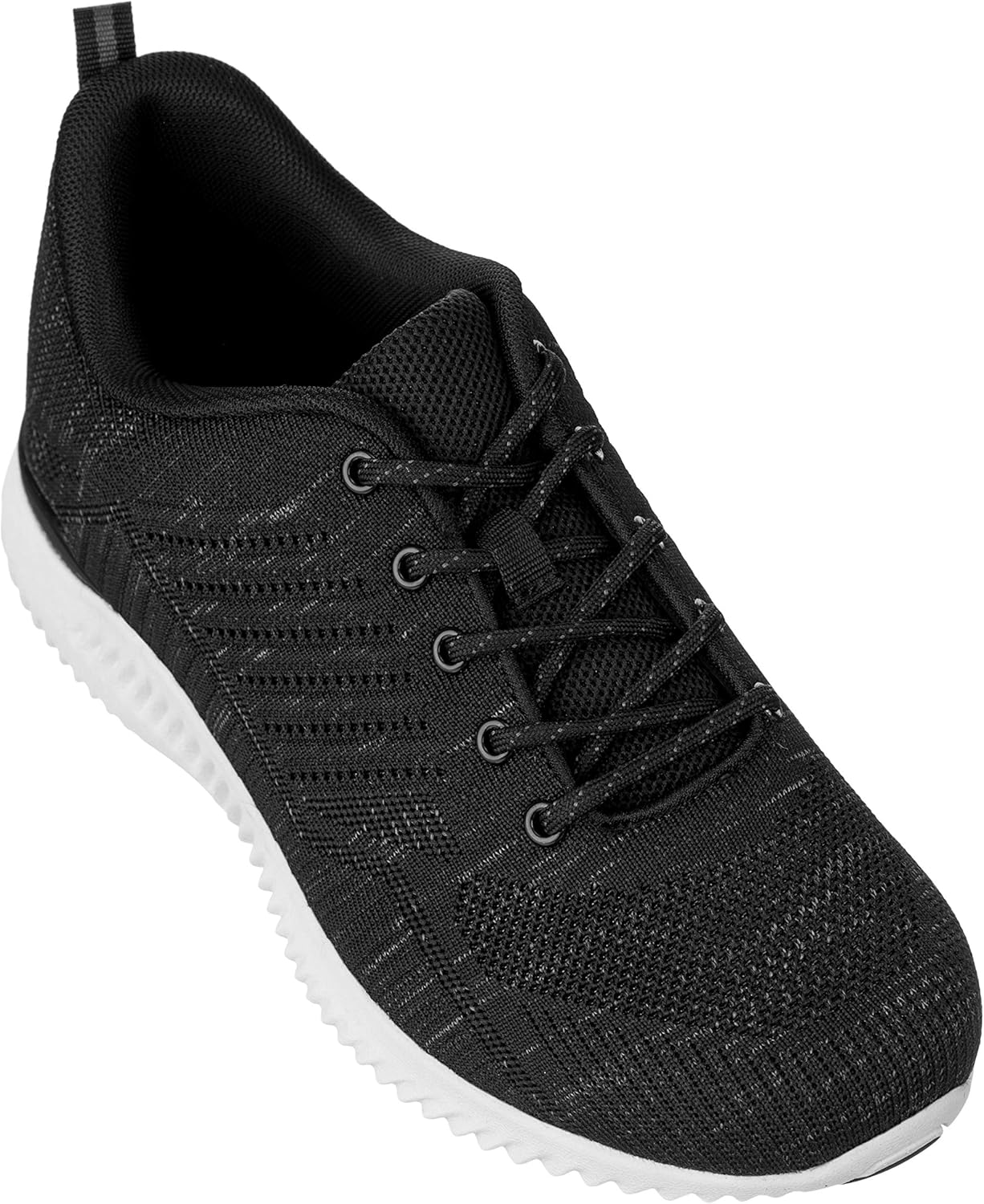 CALTO Men's Invisible Height Increasing Elevator Shoes - Black/Grey Ultra Lightweight Sporty Sneakers - 2.6 Inches Taller - Q212 - Size 8 D(M) US - Image 3