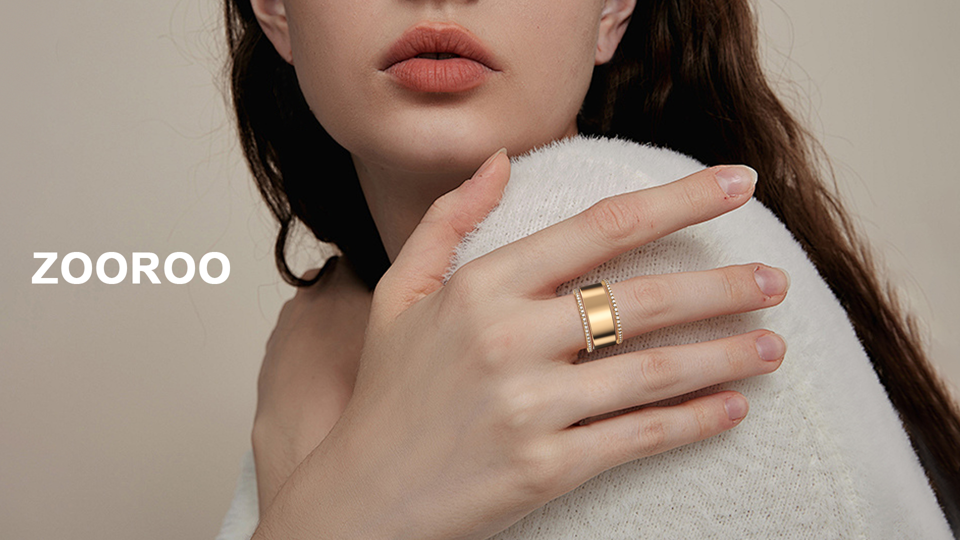 2er Pack Stapelringe Für Oura Smart Ring - 14K Vergoldet Mit Zirkonia