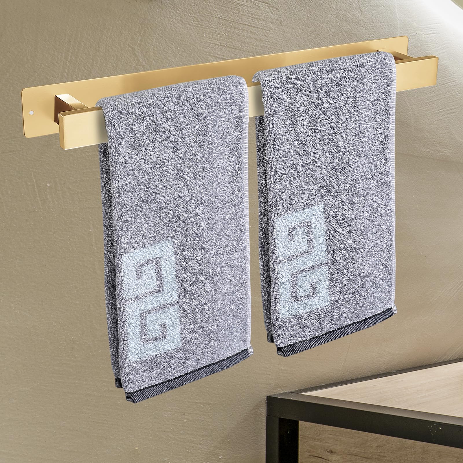 Portasciugamani da bagno in acciaio inossidabile impermeabile antiruggine 40 cm oro