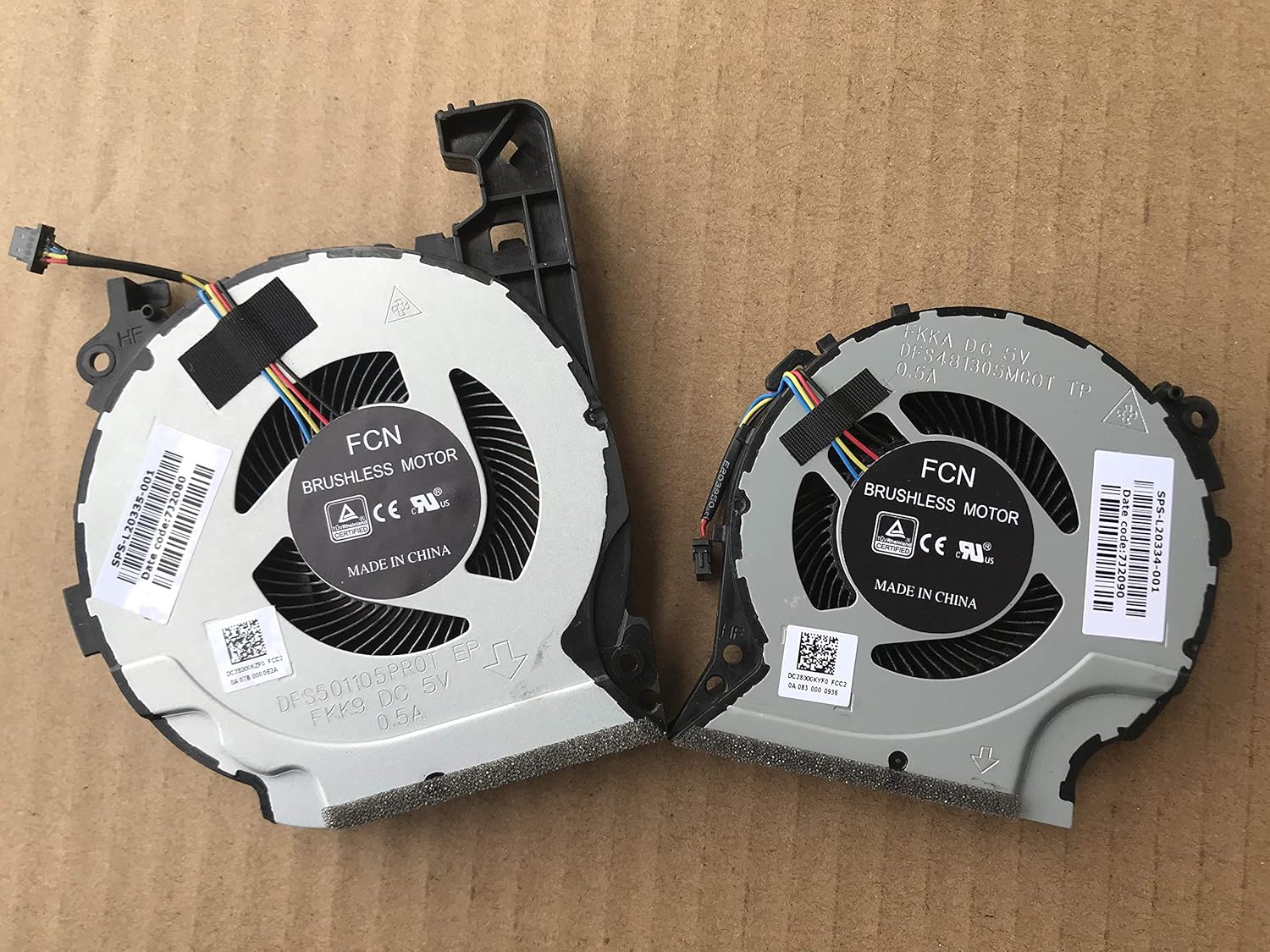 Original New for HP Pavilion Gaming 15-CX 15-CX0056WM 15-CX0061TX Laptop CPU & GPU Cooling Fan 1 Pair