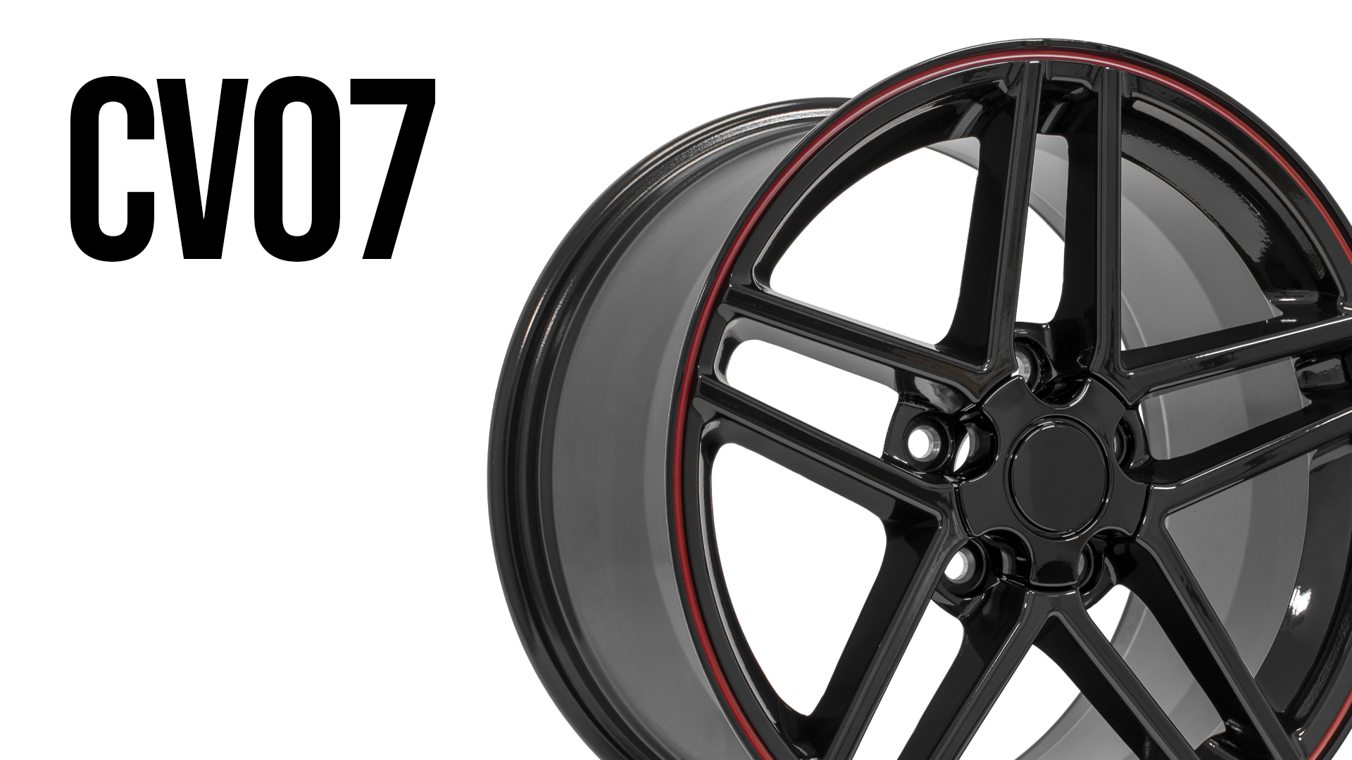 Watch Fits Corvettes - OE Wheels CV07 Black w/ Redline 17x9.5 on Amazon ...
