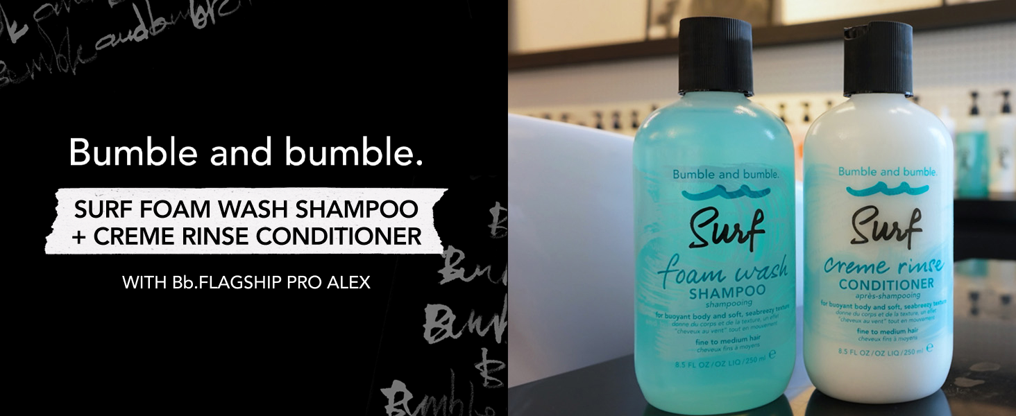 Bumble and bumble. Surf Foam Wash Texturizing Shampoo | Adds Lightweight Seabreezy Texture and Volume | For Fine to Medium Wavy, Straight, 8.5 Fl Oz