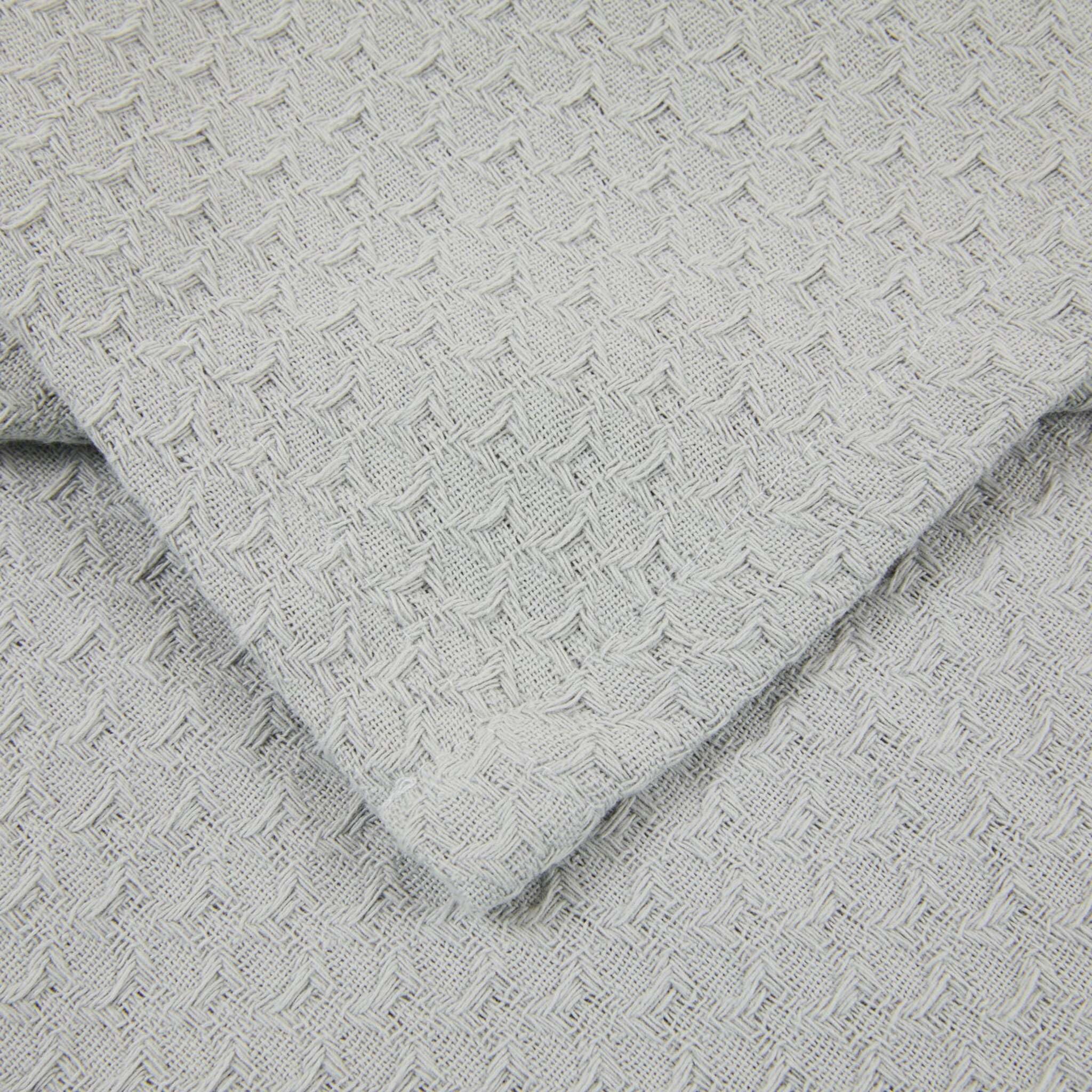 Mirabello Copriletto Estivo Matrimoniale Art. Surface 260x260 cm in 100% Cotone Jacquard | Copriletto Leggero non trapuntato (Grigio)