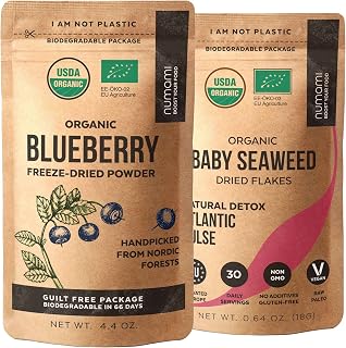 Atlantic Dulse and Wild Blueberry Powder for Your Perfect Detox Smoothie, Premium Quality and Organic Certified
