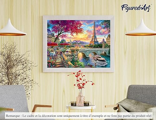 Vista 327 de Figured'Art - Juego de pintura por números, lienzo enrollado sin marco, para manualidades, para adultos, 16 x 20 pulgadas, jarrón de peonías