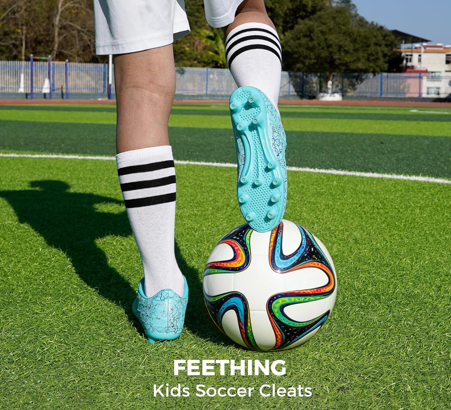 Grils Boys Soccer Cleats Youth Firm Ground FG Football Shoes Lightweight Breathable Outdoor Trainning Sport Shoes for Little/Big Kids