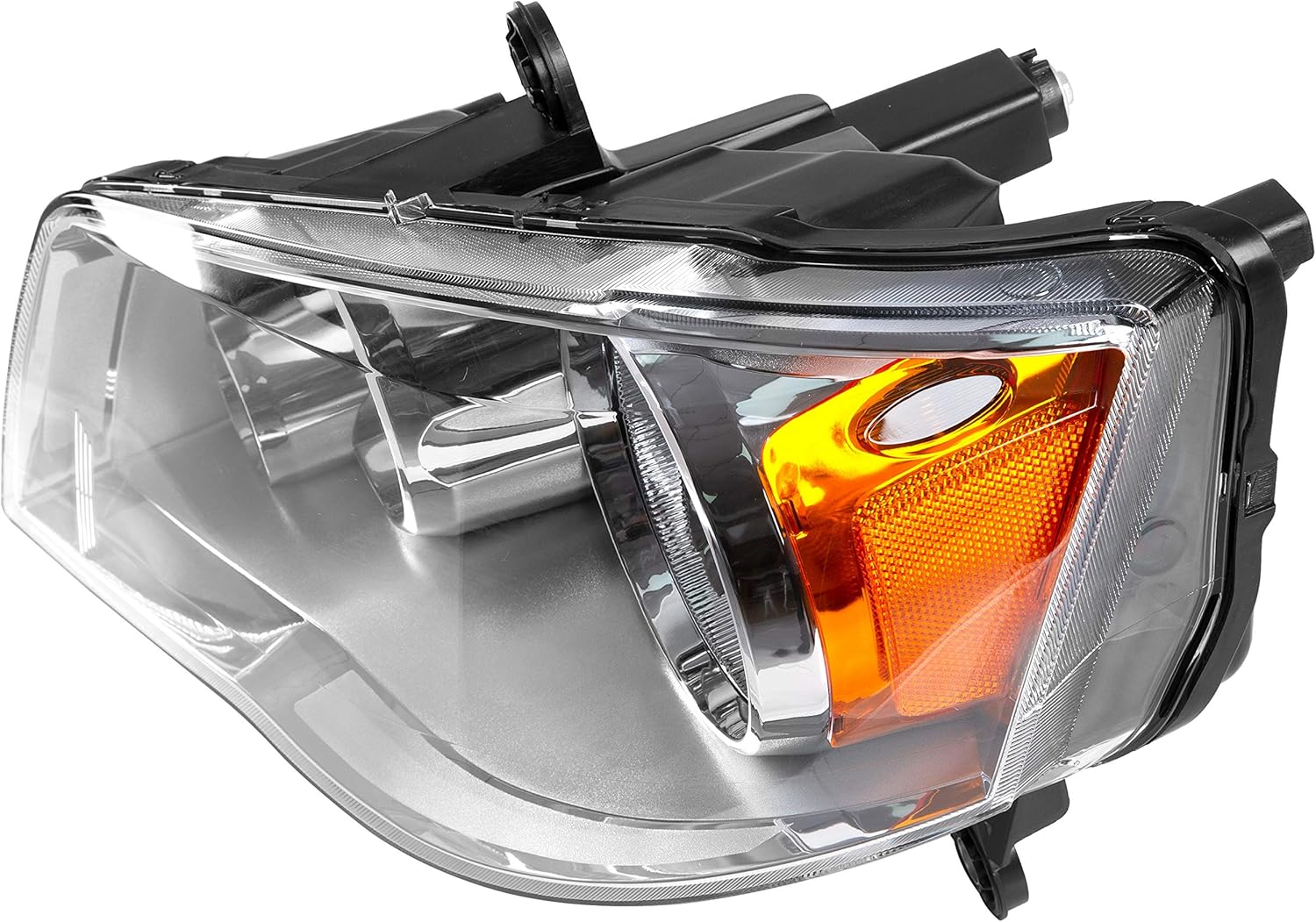 ECOTRIC Left Headlight Compatible with 2011-2019 Dodge Grand Caravan 2008-2016 Chrysler Town & Country Driver side Chrome Housing Headlamp