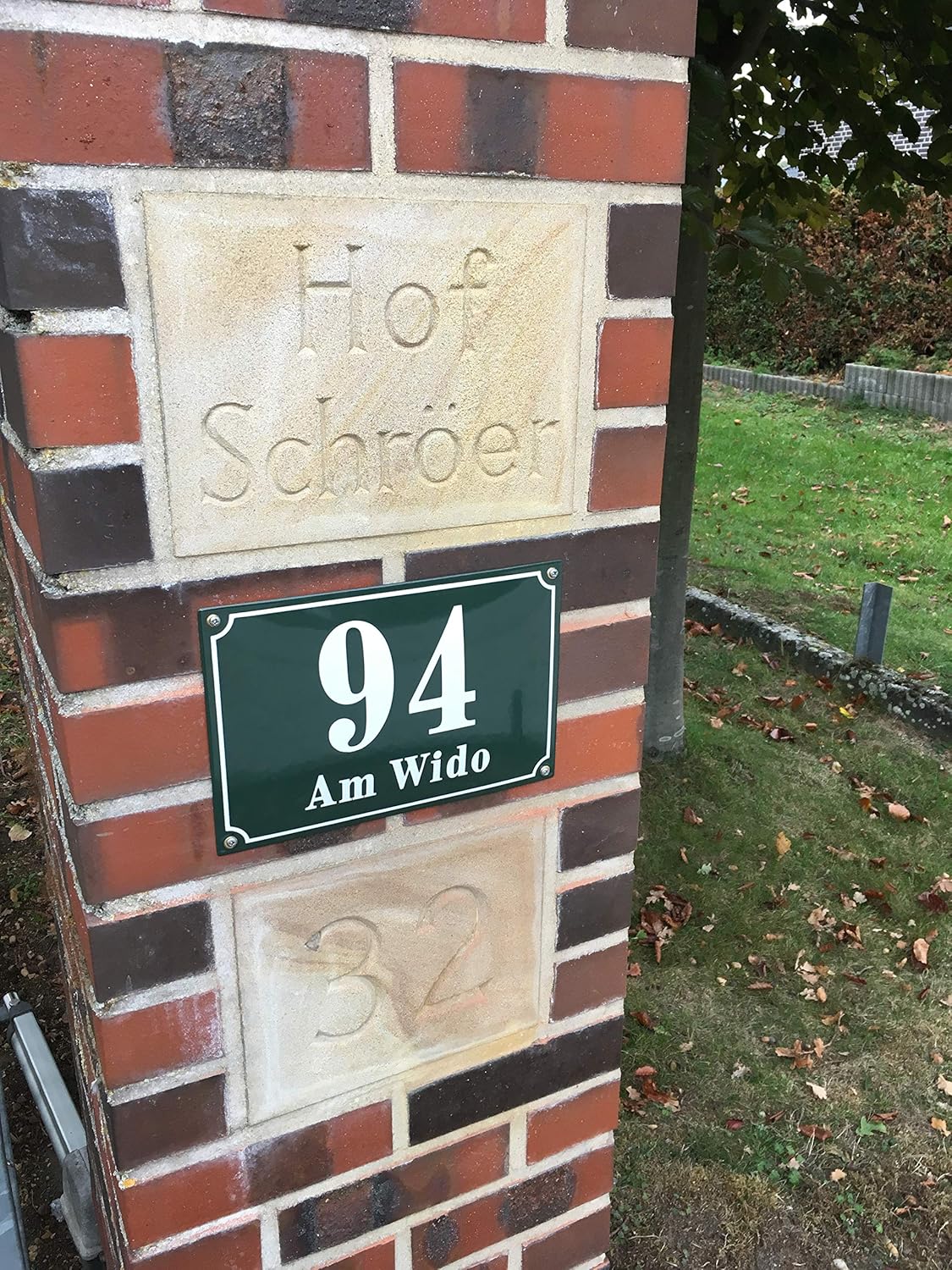 Porcelain Address Plaque 7.9″x11.8″, Customisable Handcrafted Enamel Door Sign, French Classic Style, Personalized House Number, Guarantee