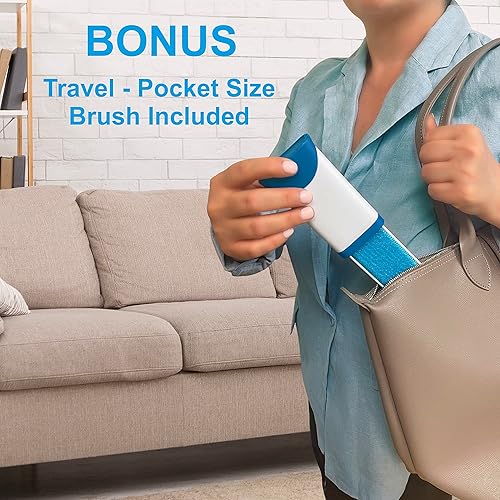 Miniatura 4 de Cepillo removedor de pelo de mascotas – Cepillo removedor de pelo de gato y perro, cepillo de pelusa de doble cara, cepillos limpiadores de pelo de