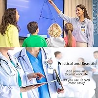 Vista 6 de XQLZY Skilled Enough to Restart - Carrete de insignia retráctil con clip de cocodrilo, divertido estetoscopio para tarjetas de identificación