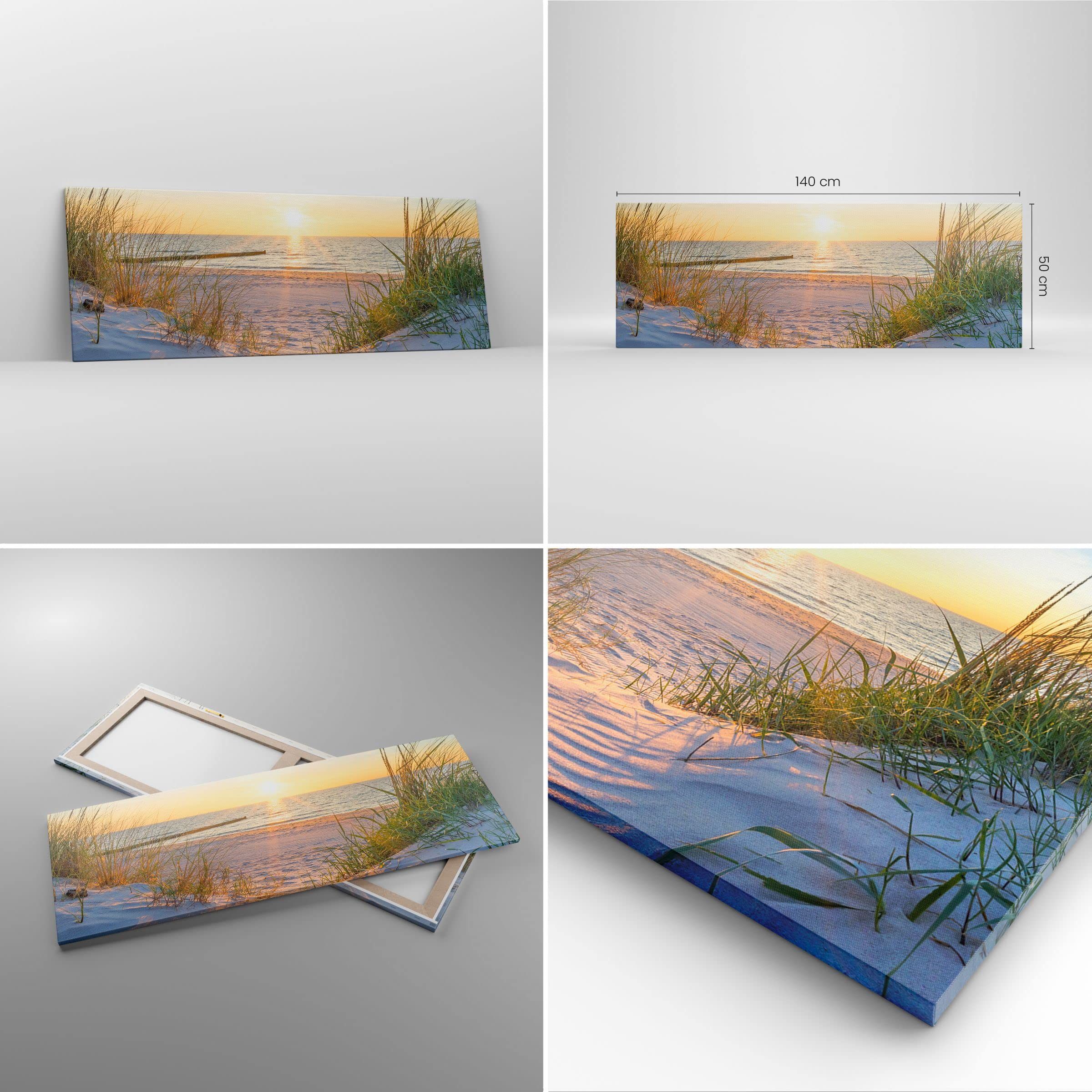 ARTTOR Lienzos decorativos duna playa mar Cuadro Sobre Lienzo Moderno 140x50cm Cuadros Decoracion Salon Dormitorio Cocina Cuadros Pared Imágenes Grande XXL Wall Art Prints Decor Canvas AB140x50-3989