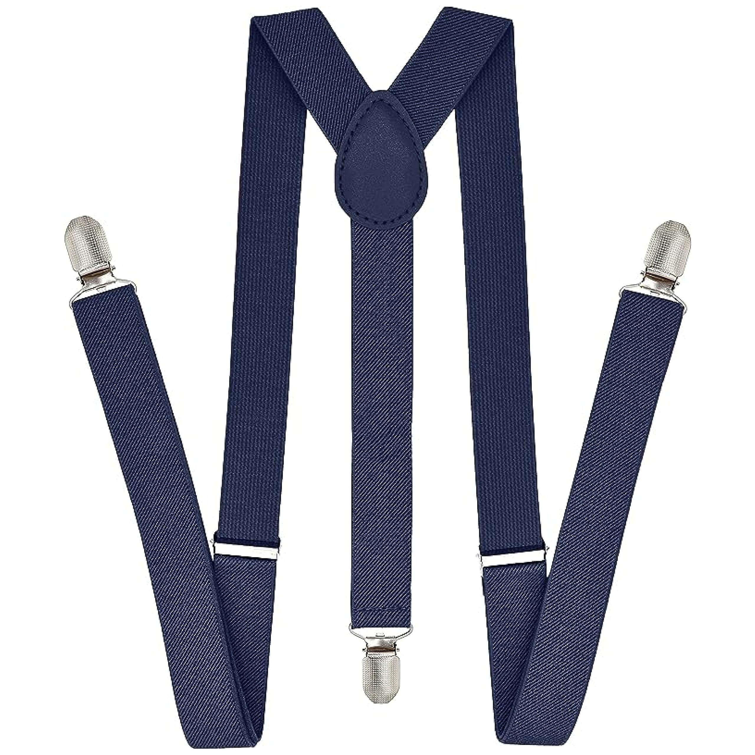 Lizzy Slim Adjustable Braces (Navy Blue)