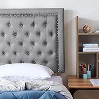 Vista 3 de Tavira Allure® - Cabecero universitario para dormitorio - Remache copetudo, color gris lino