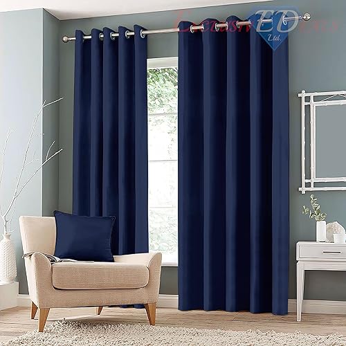Navy Curtains 90x90 Amazon Co Uk
