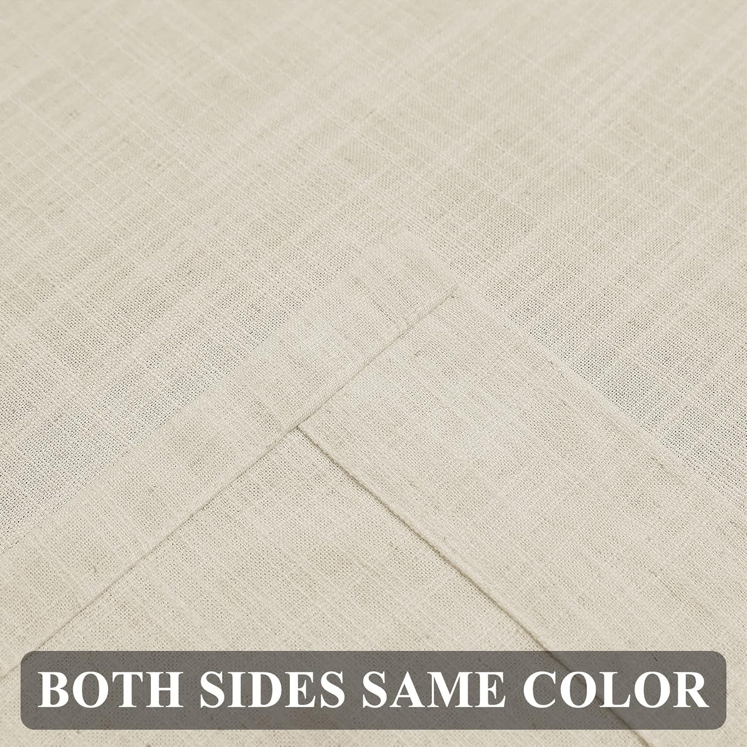 Fcosie Linen Textured Curtains for Living Room Nickle Grommet Drapes Room Darkening Curtain Panels for Bedroom Light Filtering Draperies Window Treatments (1 Panel, 72" W x 102" L, Sand Beige)