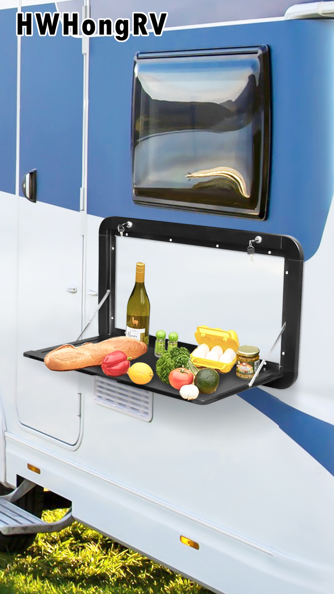 Lockable Rv Picnic Table Rv Tire Table Buy HWHongRV RV Foldable Picnic Table Campervan Outside ...
