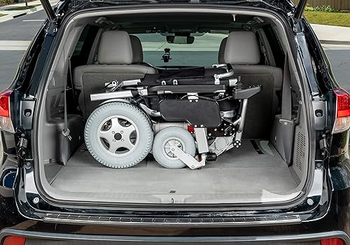 Miniatura 7 de Porto Mobility Ranger Quattro (The Beast) Silla de ruedas eléctrica plegable ultra exclusiva, resistente, soporta 550 libras, 1000 W, potencia