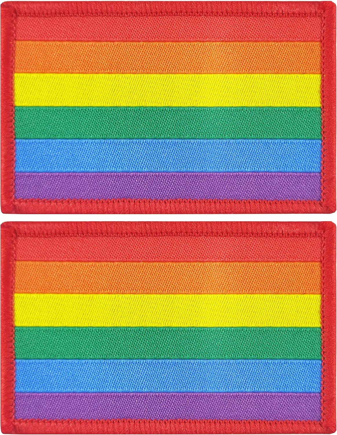 JBCD 2 Pack Pride Rainbow Flag Patch Pride Gay LGBT Flags