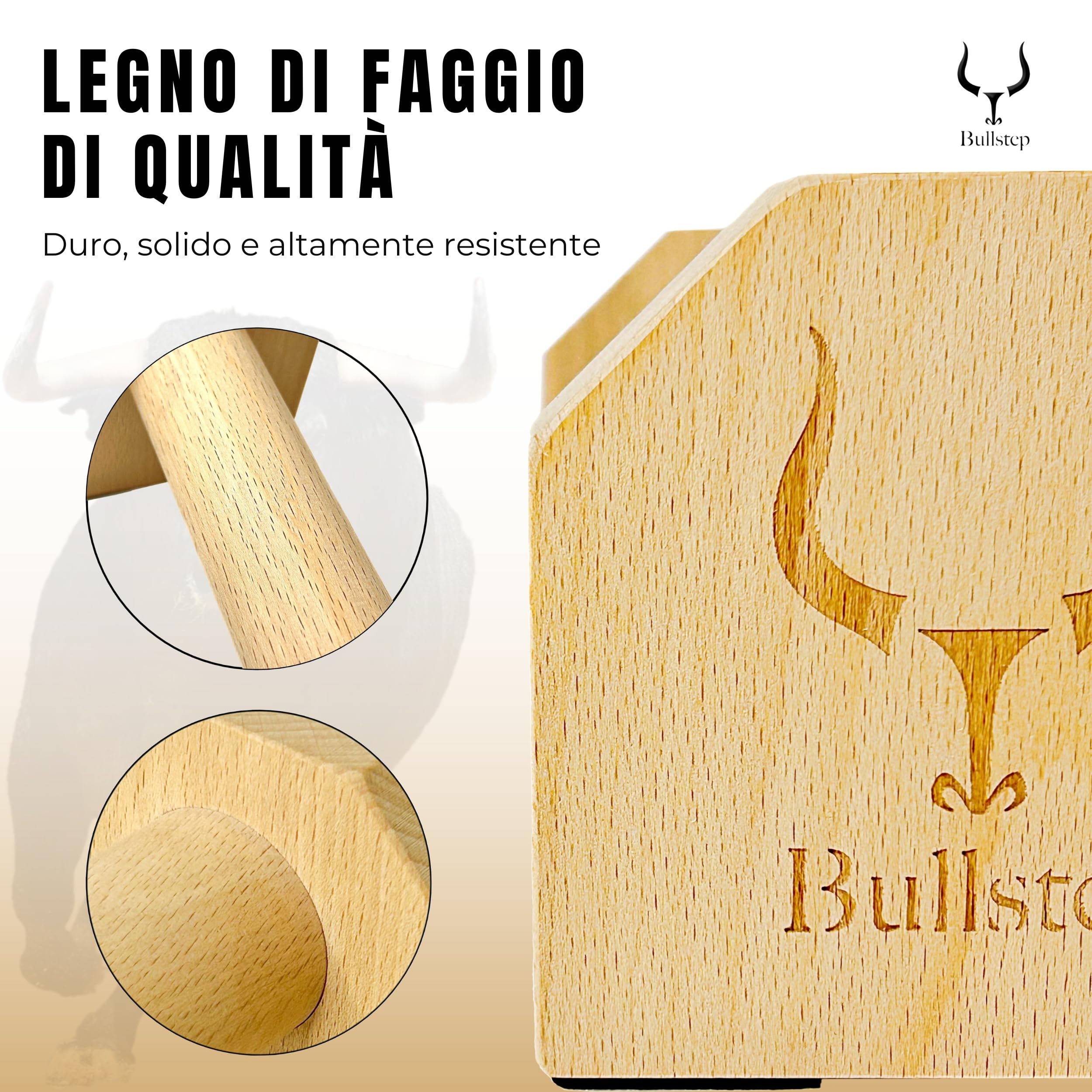 Parallele Basse Calisthenics in Legno di Faggio | Maniglie Push Up Bar | Barre Parallele da Palestra | Maniglie per flessioni a terra | Parallette Supporti Ginnastica Artistica Fitness