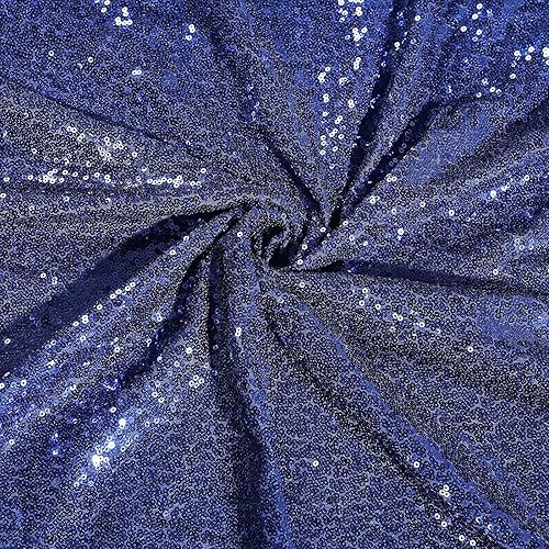 Miniatura 6 de FYLEDAEE Mantel rectangular de lentejuelas color azul rey de 50 x 80 pulgadas con purpurina para boda, cumpleaños, baby shower, graduación,