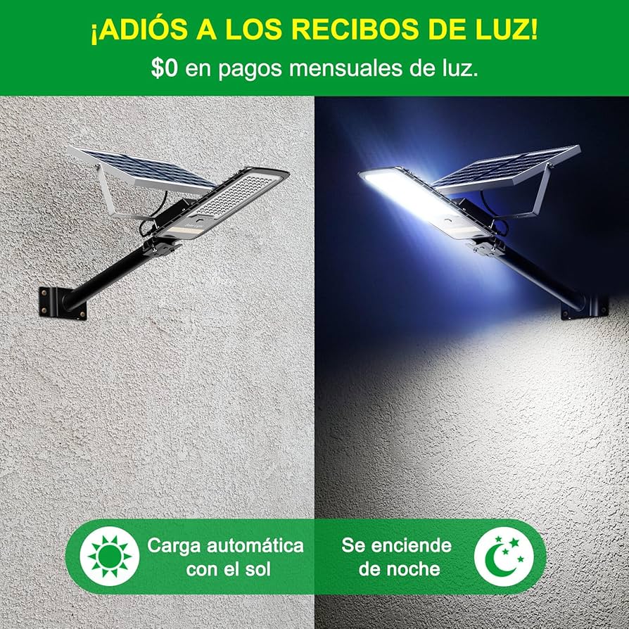 Engrepo Solar Street Lights Outdoor, 15000lm IP67 Waterproof