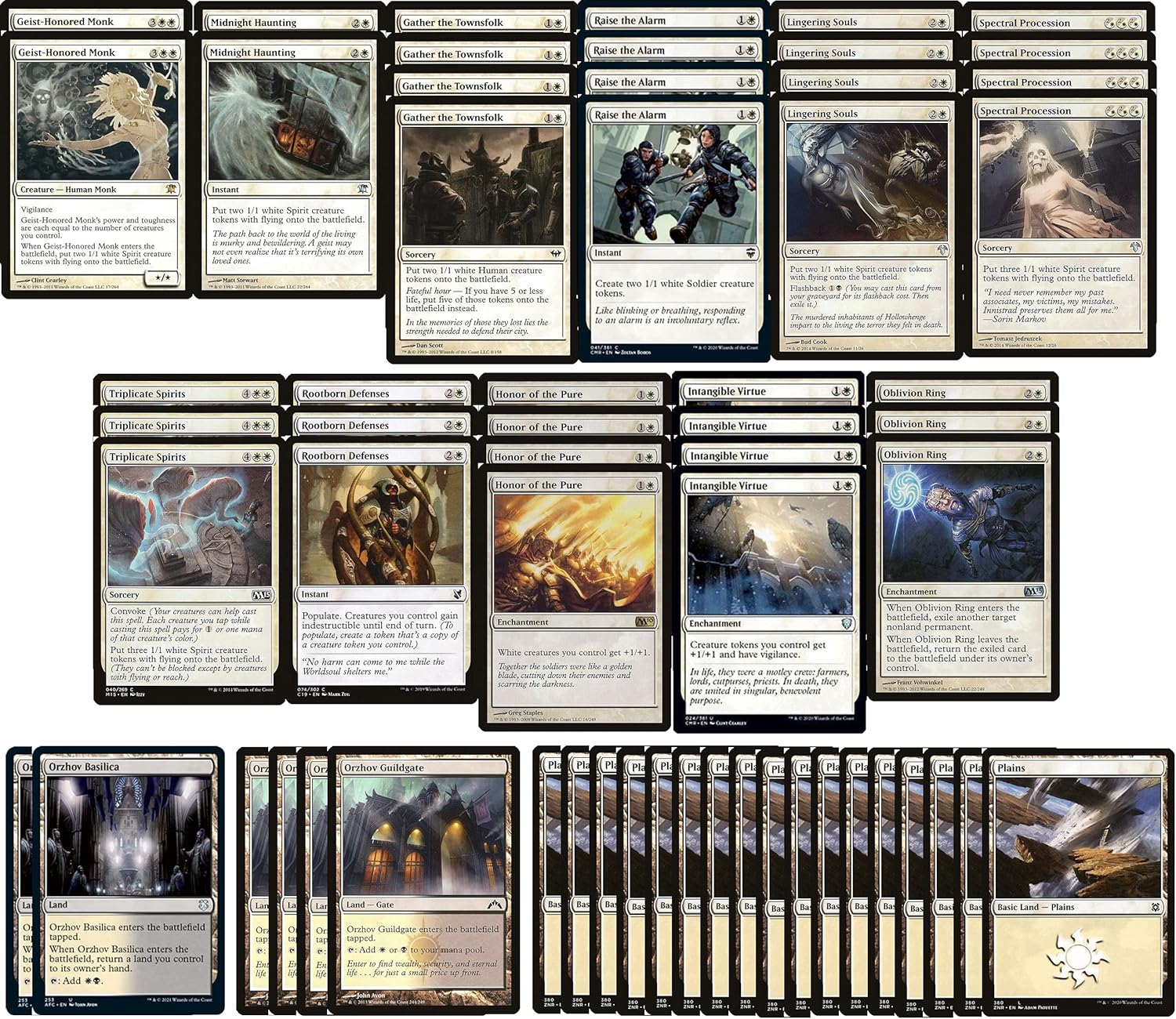 MTG Decks & More Compatible with Magic: The Gathering: Elite White Token Deck - Modern Legal - Custom Built - Magic The Gathering - MTG - 60 Card