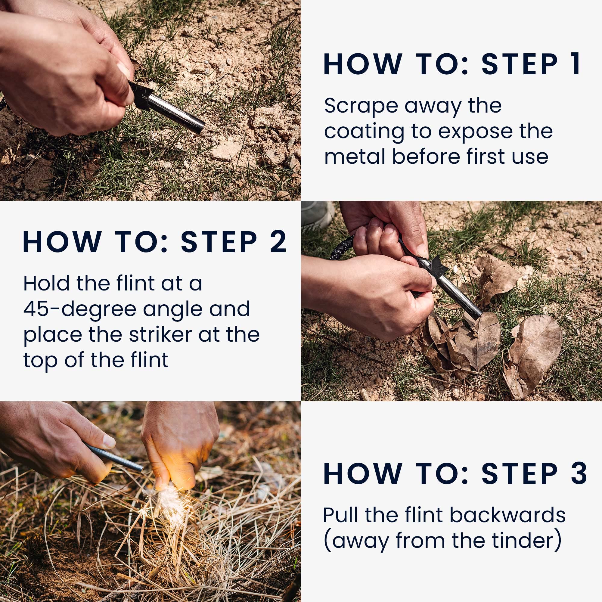 Kit Accendi Fuoco Sopravvivenza - Pietra Focaia Magnesio - 12.000 Accensioni - Con Apribottiglie - Foto 5