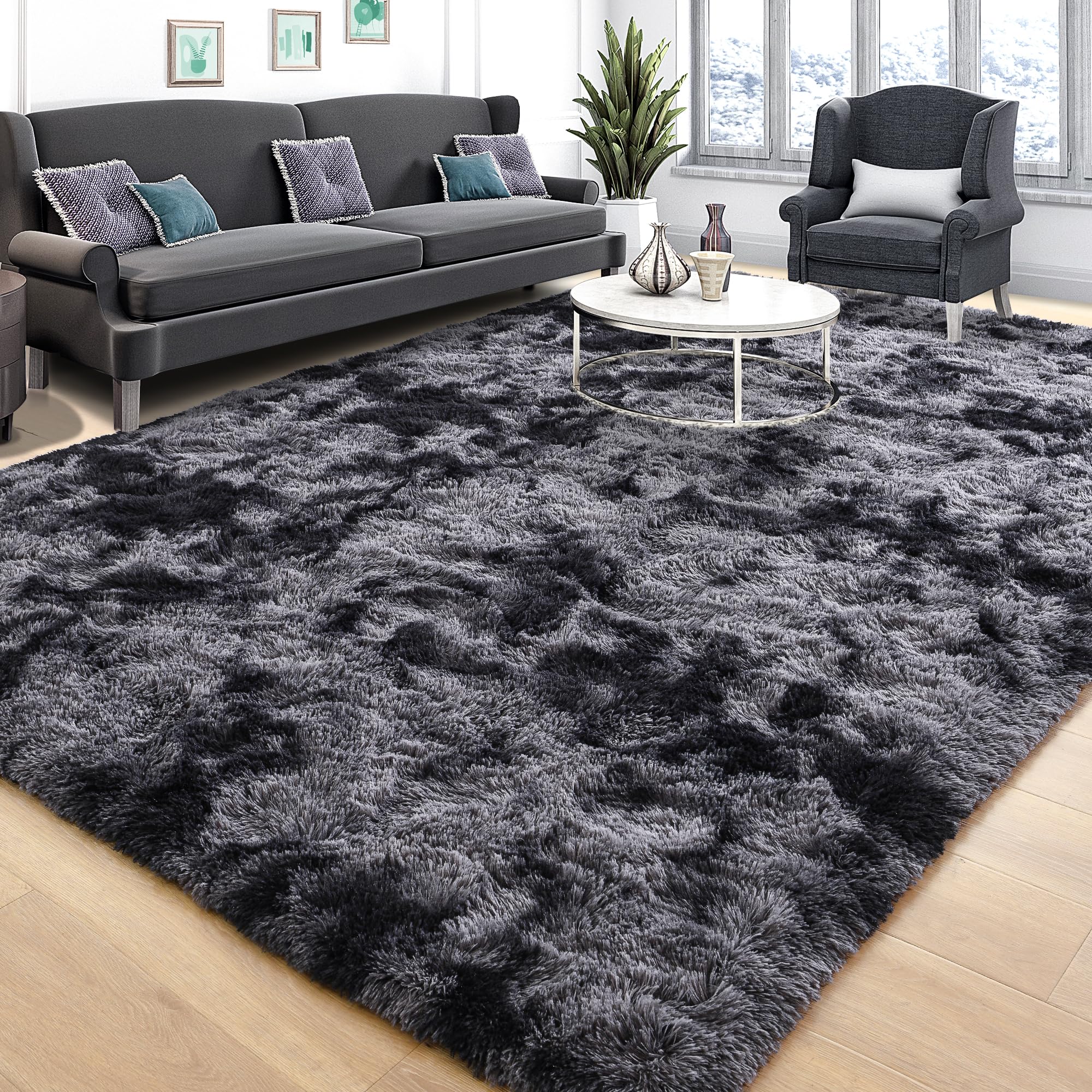 Tepook Soft Fluffy Rugs for Living Room, 5x8 Shaggy Area Rug for Bedroom, Modern Shag Rug Fuzzy Carpets for Kids, Plush Indoor Nursery Home Decor Rug