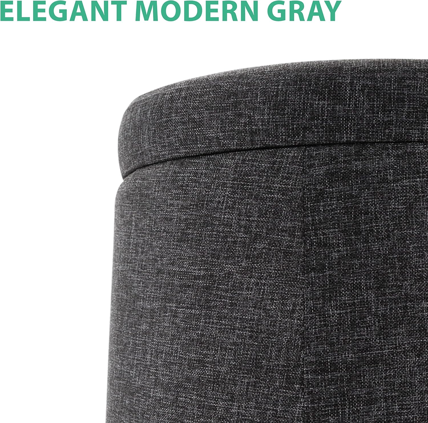 Black Friday - 70% OFF Seville Classics Rocking Wobble Storage Ottoman Footrest Seat Stool, 1-Pack, Modern Gray Super Deal Product Seville Classics Rocking Wobble Storage Ottoman Footrest Seat Stool, 1-Pack, Modern Gray