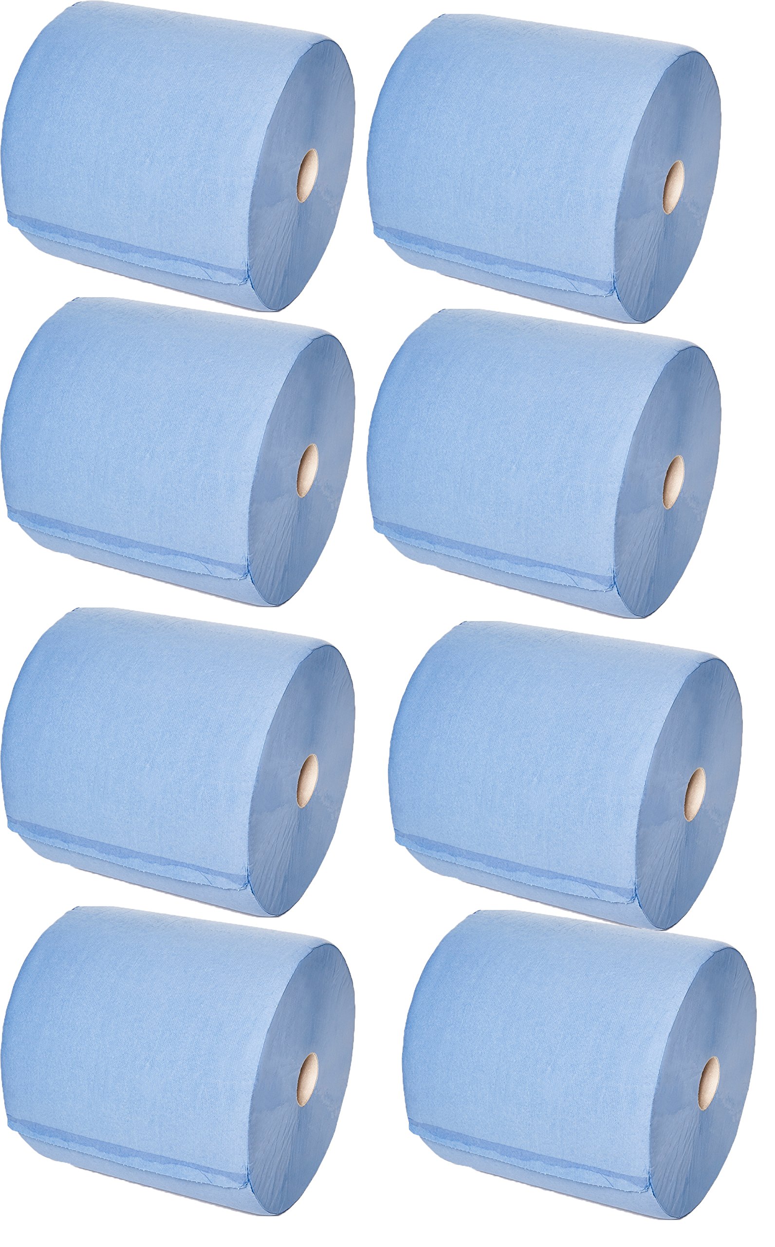 Angebotspack - 8er-Pack Putztuchrollen MINI 2-lagig blau 21x38cm 100% Zellstoff, ca. 500 Abrisse