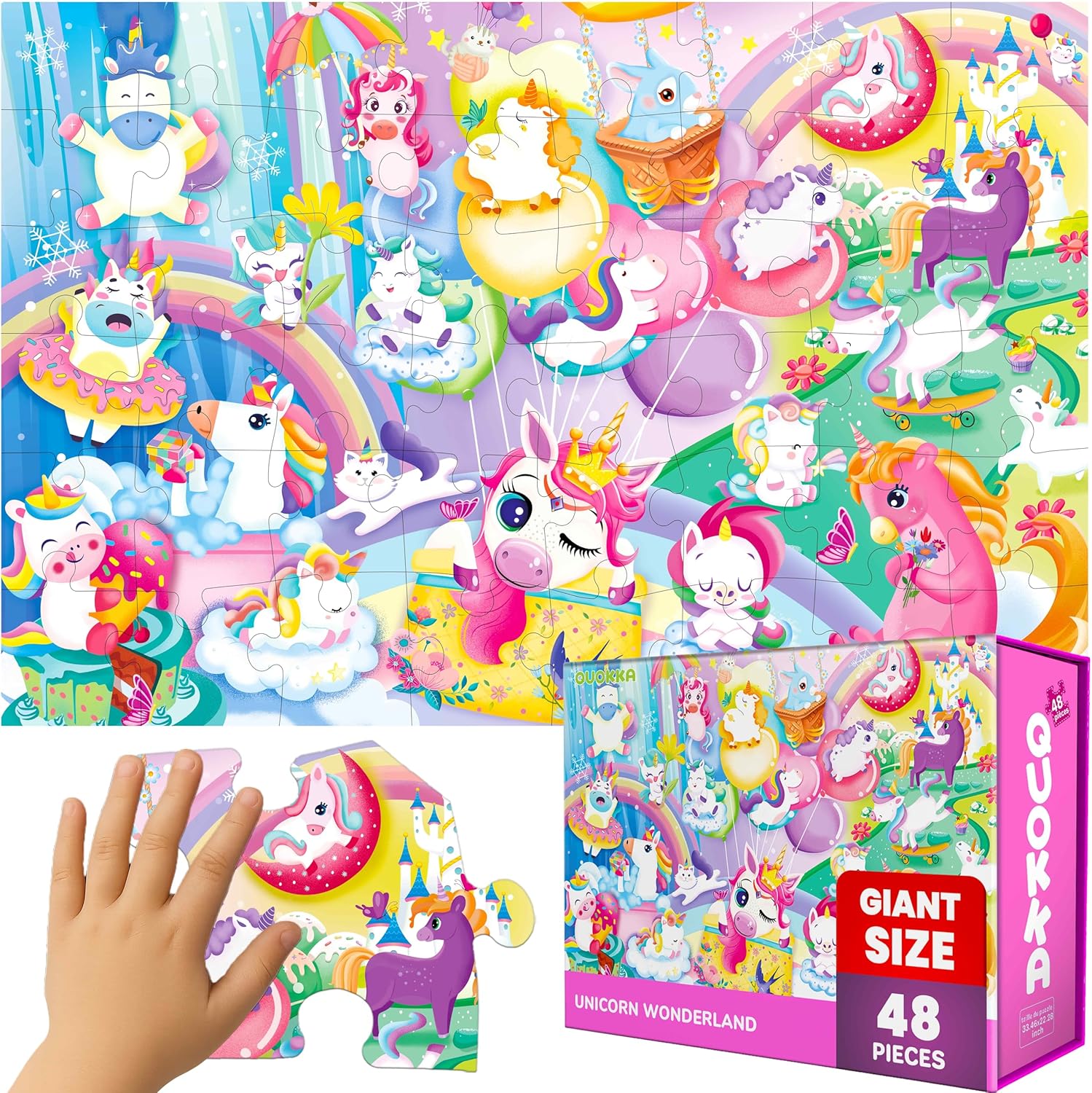 QUOKKA Kids Puzzle Bundle – Animals & Unicorn