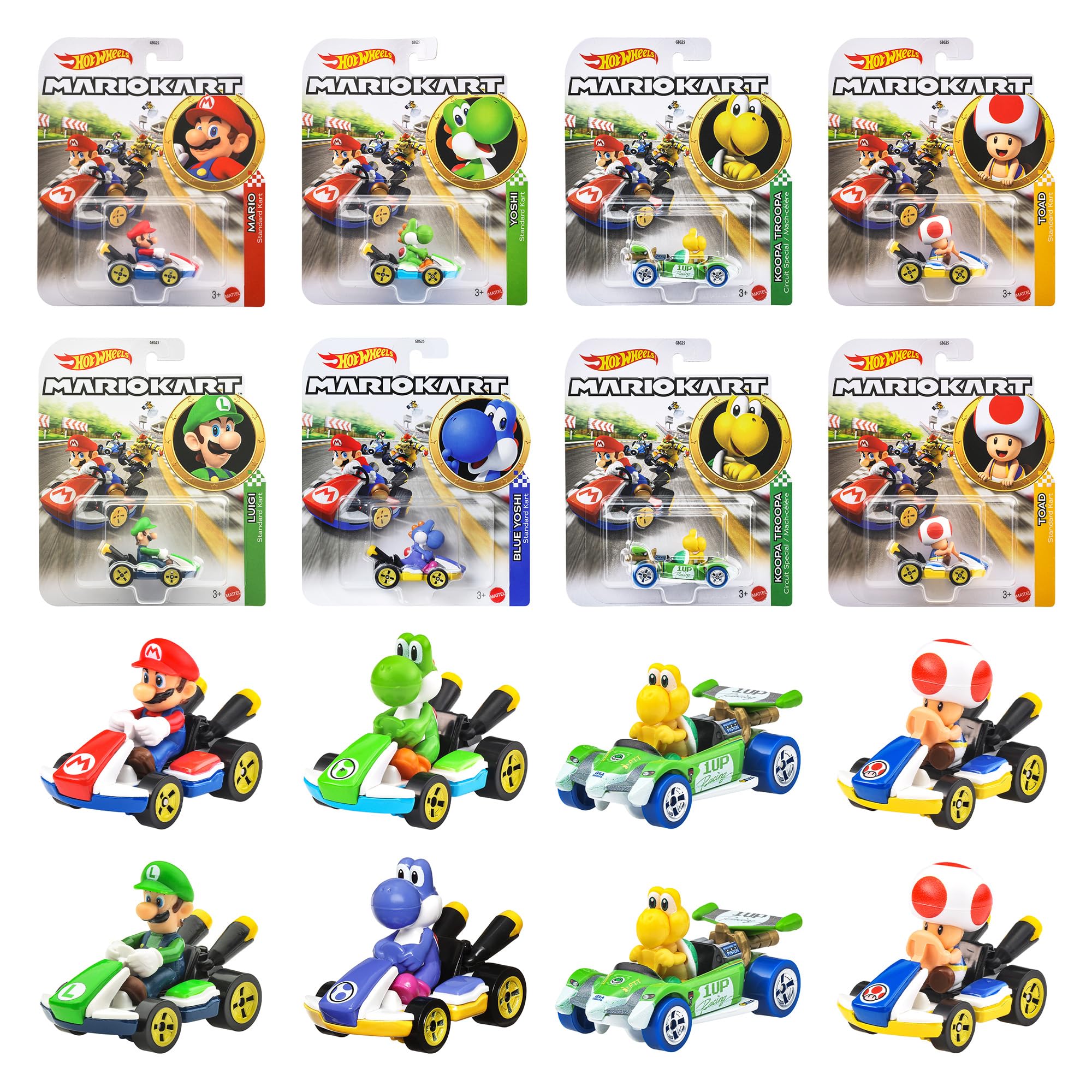 Hot Wheels マリオカート 8台入り BOX販売　987B-GBG25 Amazon | ホットウィール(Hot Wheels) マリオカート アソート 乗り物
