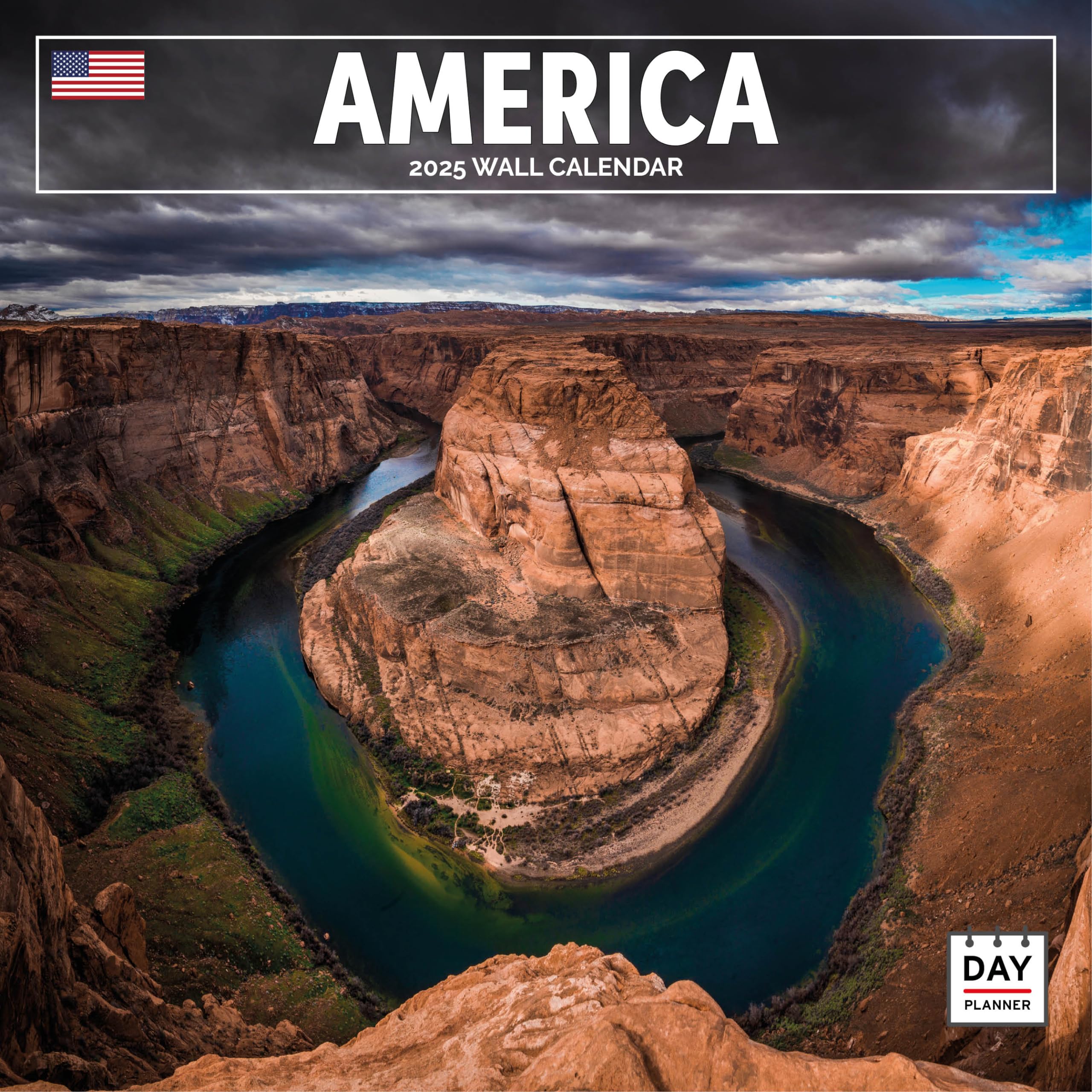 Dayplanner Publishing America Calendar 2026 With Organisational Stickers, Large Square Wall Calendar, 16 Month