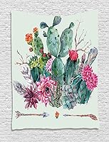 Vista 159 de Ambesonne Tapiz de naturaleza, silueta de oso salvaje en el bosque de la selva en la noche oscura, ilustración para colgar en la pared para Verde