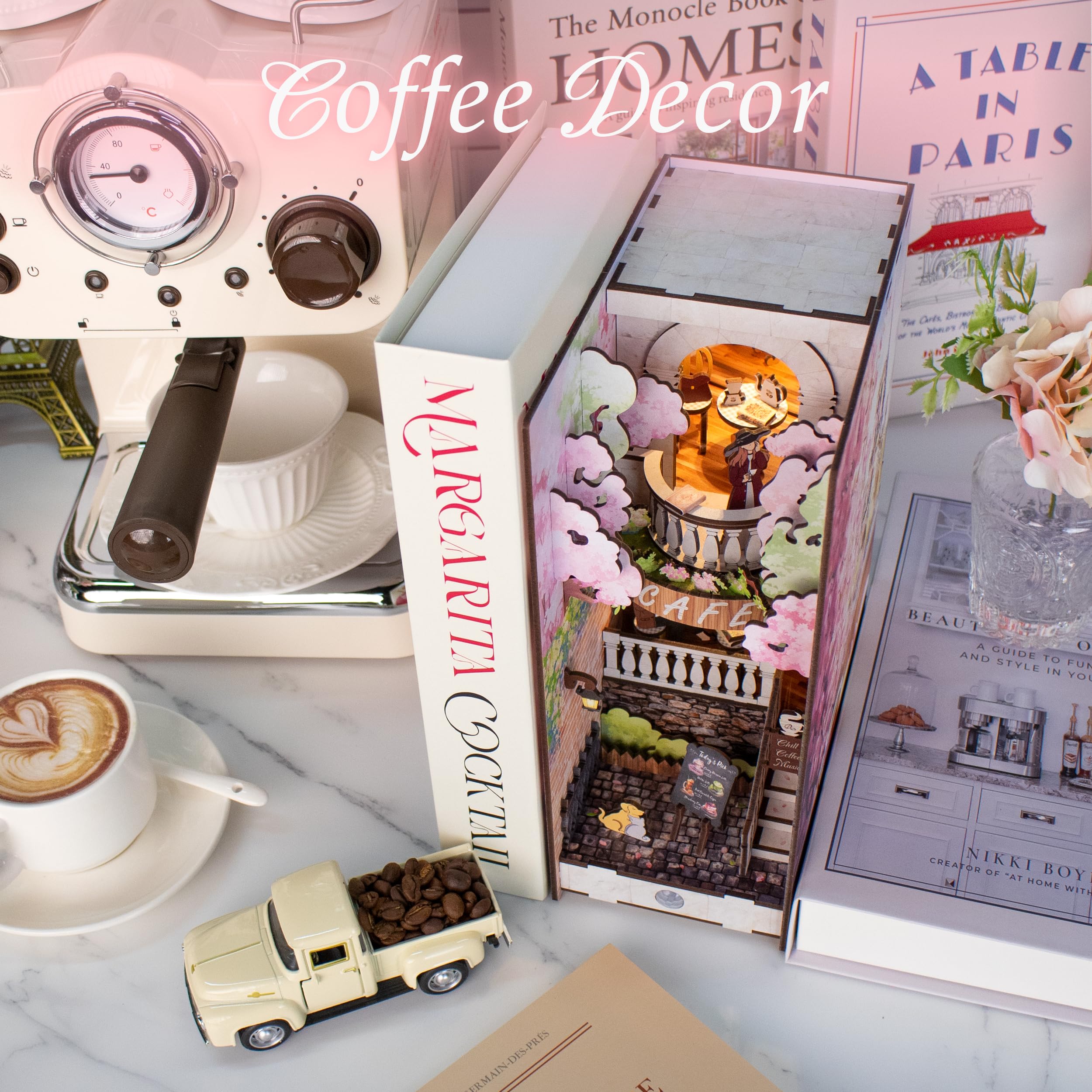 Amazon.com: Dolphin Island Cherry Blossom Cafe DIY Book Nook kit