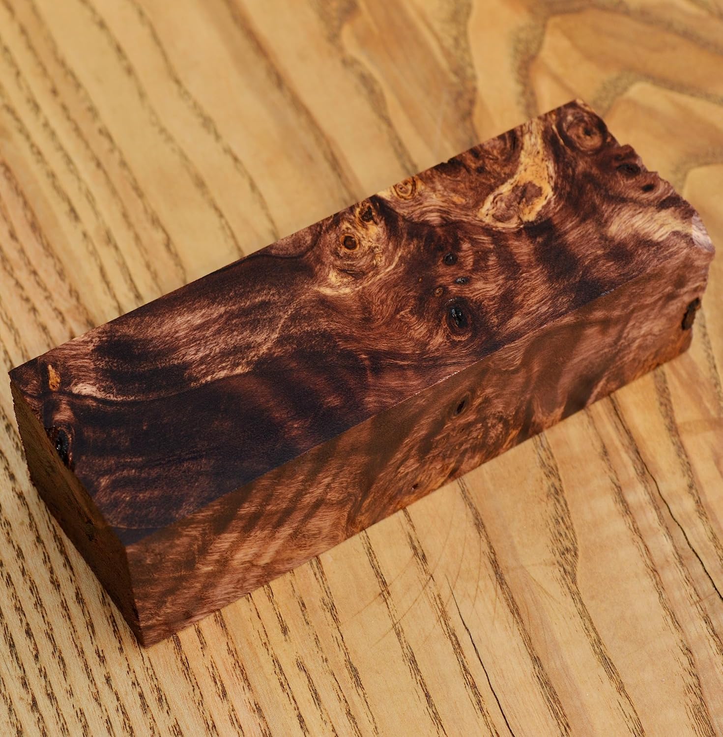Stabilized BURL Wood Wooden Block Turning Blank Handle