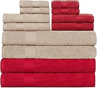 Vista 17 de Ample Decor Paquete de 4 toallas de mano de 600 GSM, 100% algodón, certificadas Oeko Tex, supersuaves, altamente absorbentes, de secado rápido