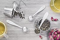 Vista 3 de Apace Living Juego de 3 cucharas medidoras de acero inoxidable para té de hojas sueltas, café y más (M, plateado)