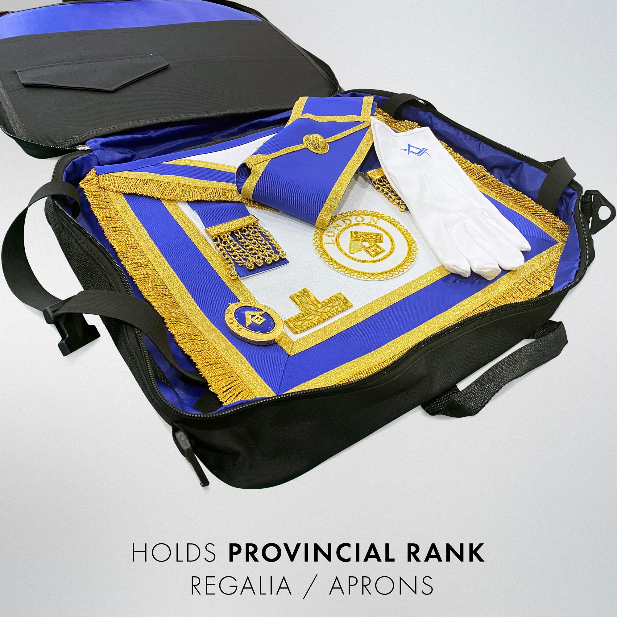 THE MASONIC COLLECTION Sac à bandoulière souple pour tablier de grade provincial - Cadeaux franc-maçons pour hommes