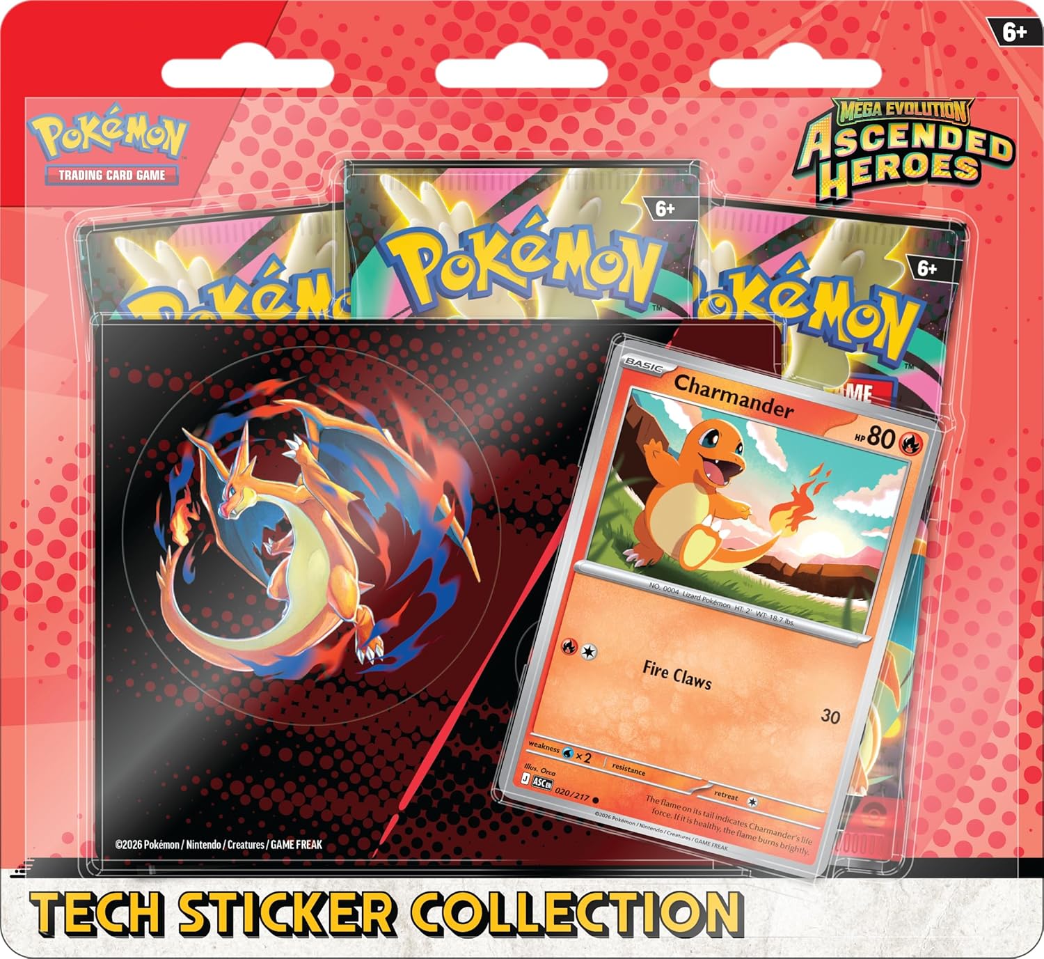 Pokémon TCG: Mega Evolution—Ascended Heroes Tech Sticker Collection - Charmander